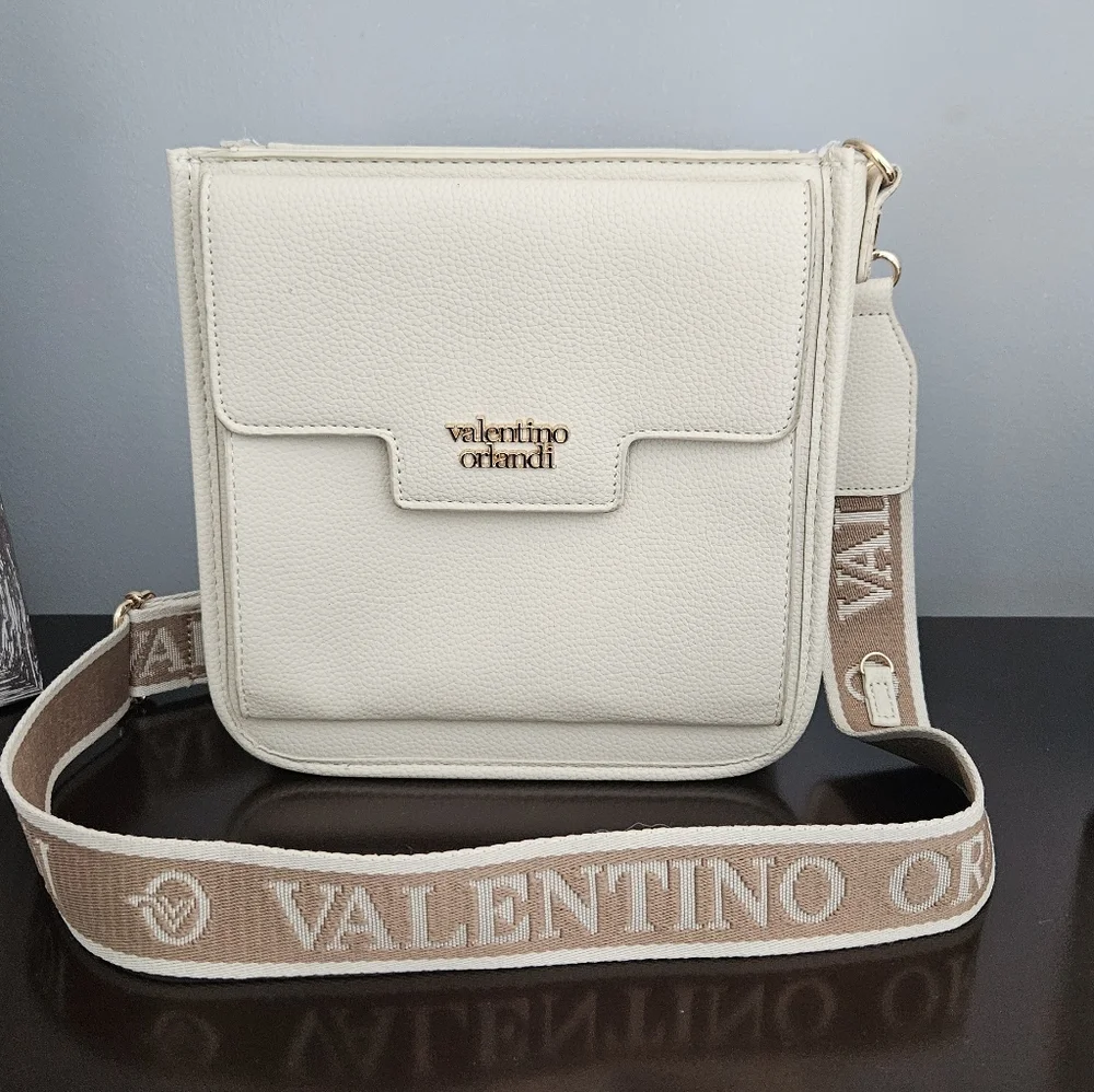 Valentino Orlandi Elegant Cream Crossbody Bag Set - Picture 2 of 7